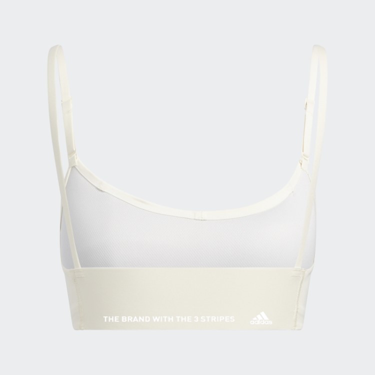 Sutiã De Suporte Leve Para Estúdio De Ioga Adidas Branco