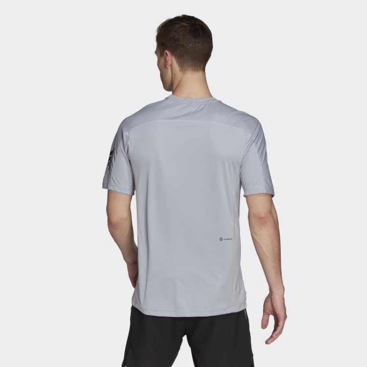 Camiseta De Treino Revestida Em Pu Adidas Prata