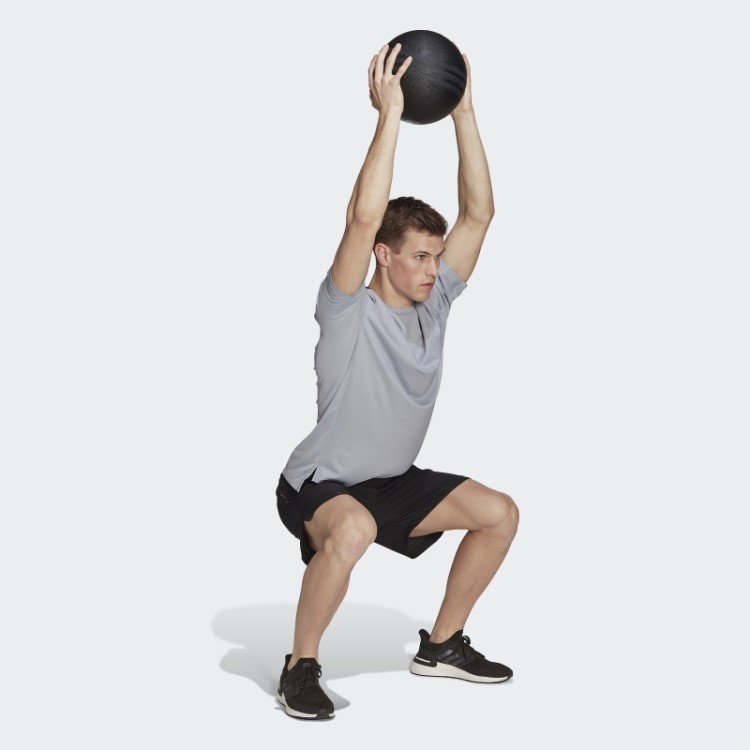 Camiseta De Treino Revestida Em Pu Adidas Prata