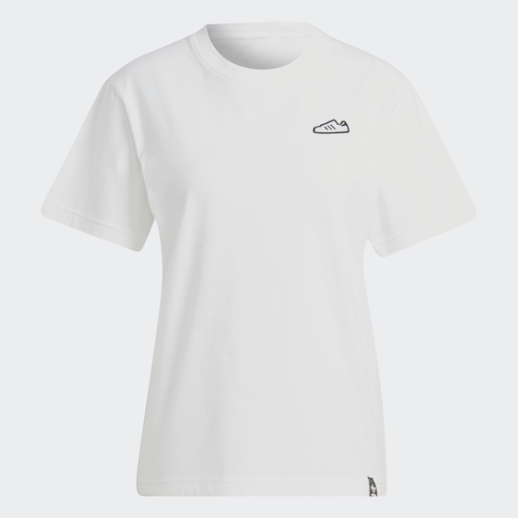 Camiseta Bordada Adidas Branca