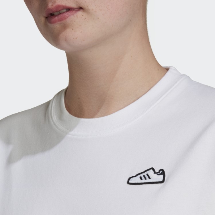 Camiseta Bordada Adidas Branca