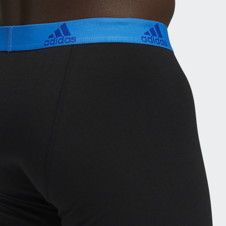 Cueca Boxer De Algodão Elástico 3 Pares Preto Adidas