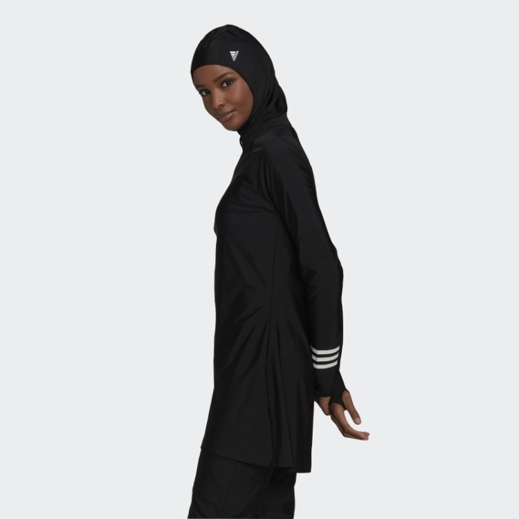 Top De Natação Preto Manga Longa Adidas