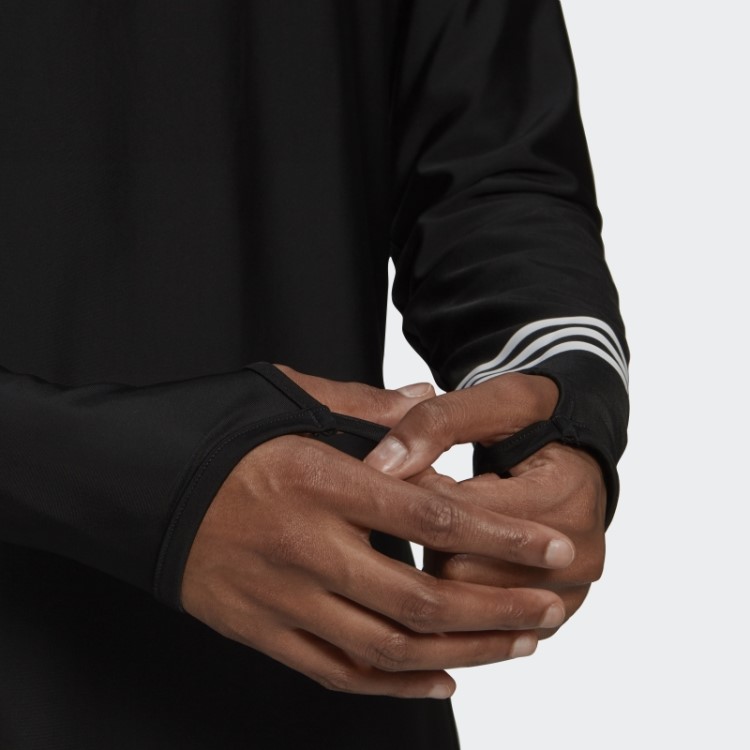 Top De Natação Preto Manga Longa Adidas