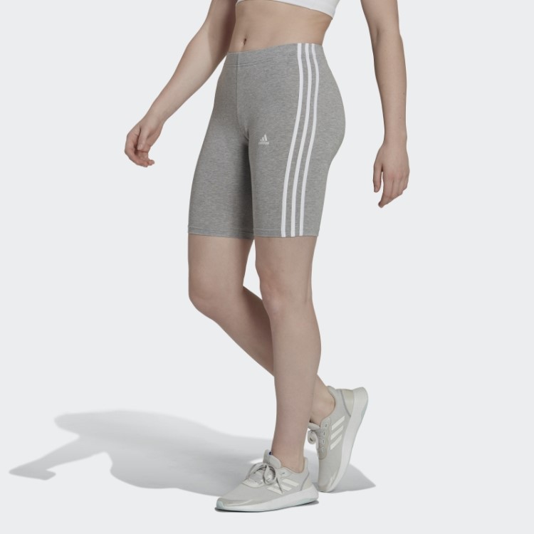 Calção De Ciclismo Com As 3 Riscas Essentials Cinzento Médio Adidas