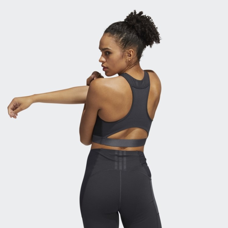 Sutiã De Suporte Médio Coreflow Adidas De Carbono