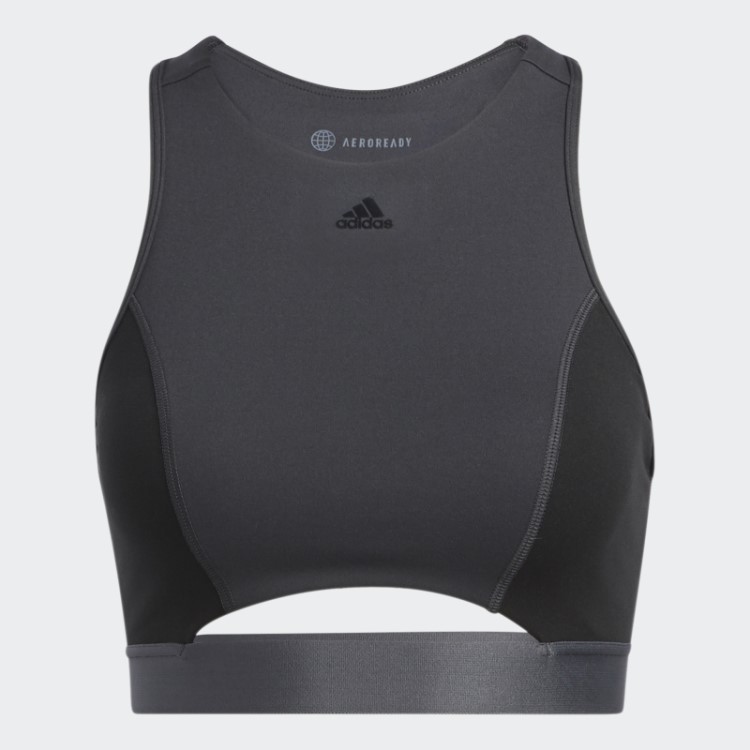 Sutiã De Suporte Médio Coreflow Adidas De Carbono