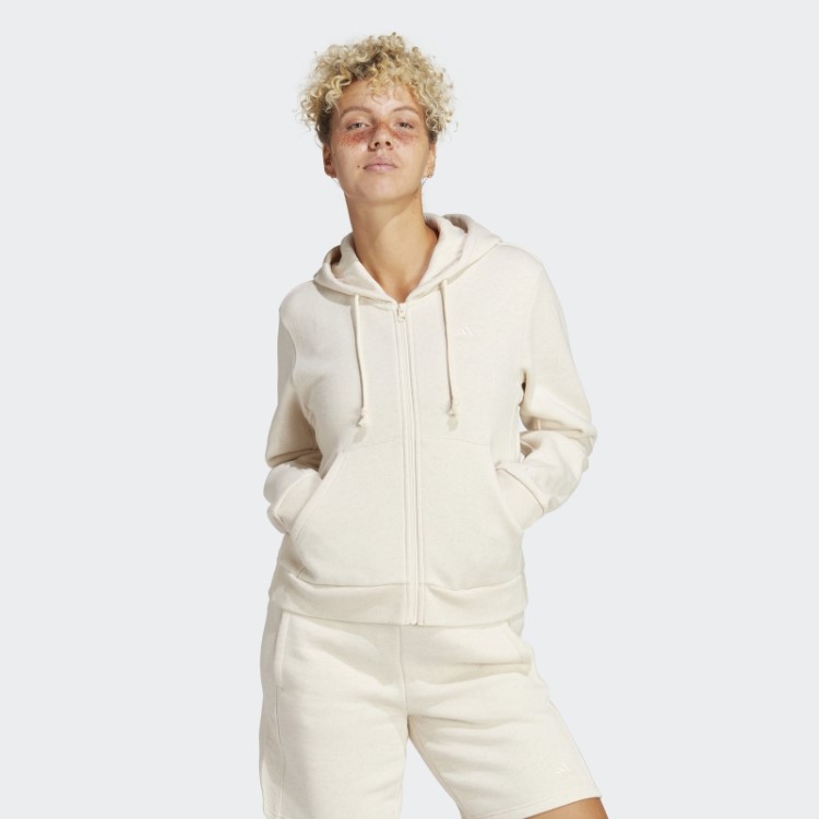 Ecru Matiz Mel Adidas All Szn Moletom De Lã Com Zíper Completo
