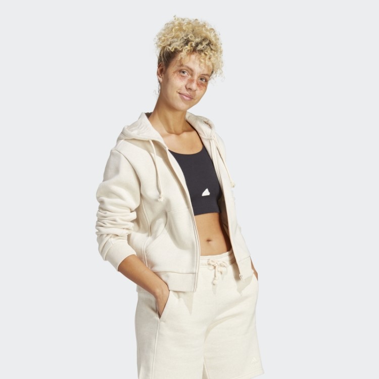 Ecru Matiz Mel Adidas All Szn Moletom De Lã Com Zíper Completo