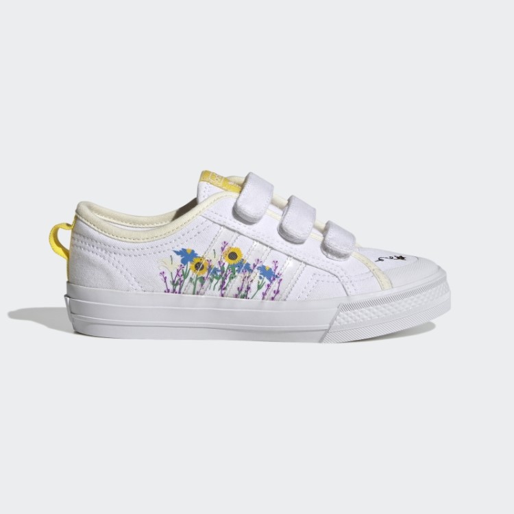 Sapatos Brancos Adidas Nizza Moda