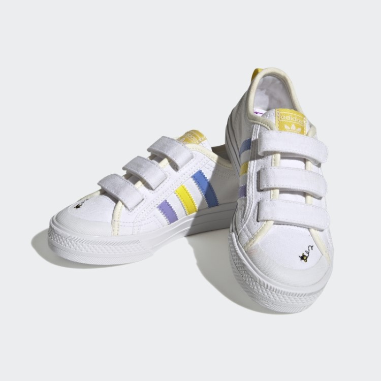 Sapatos Brancos Adidas Nizza Moda