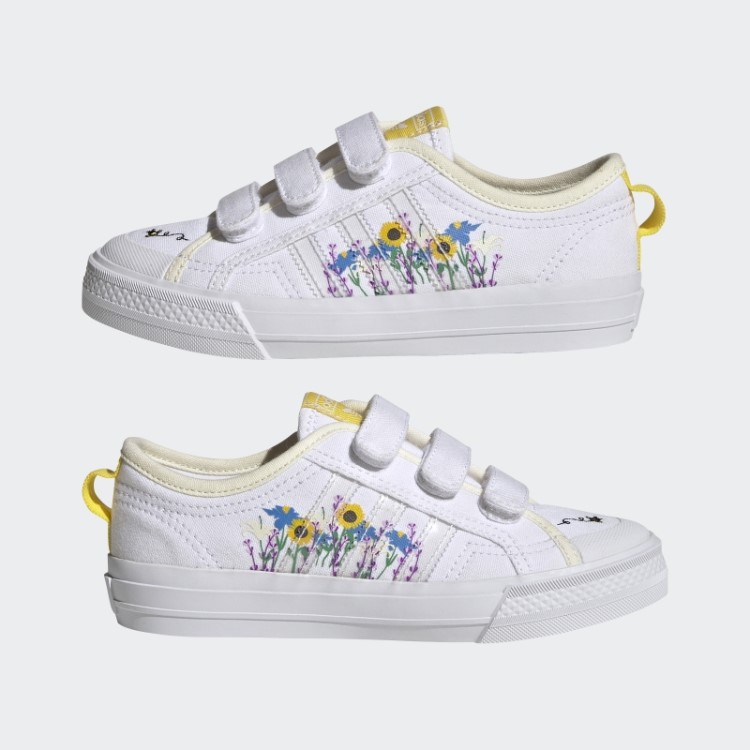 Sapatos Brancos Adidas Nizza Moda