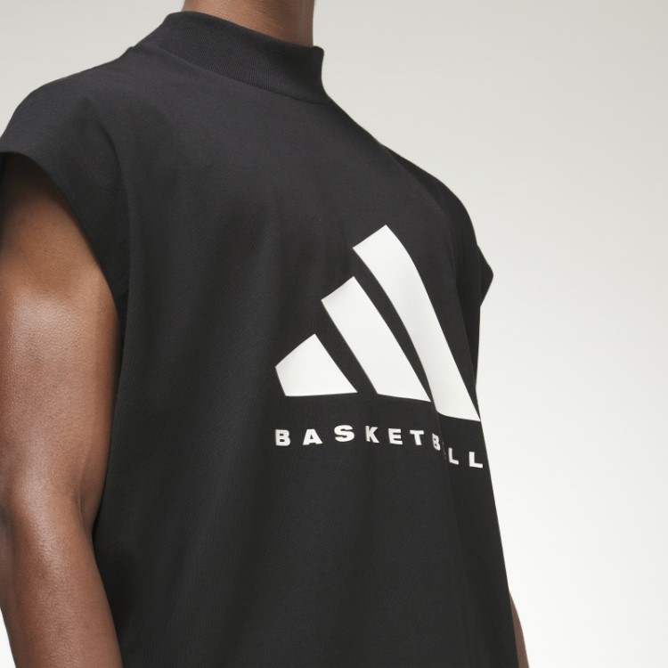 Top De Basquete Adidas Preto Quente