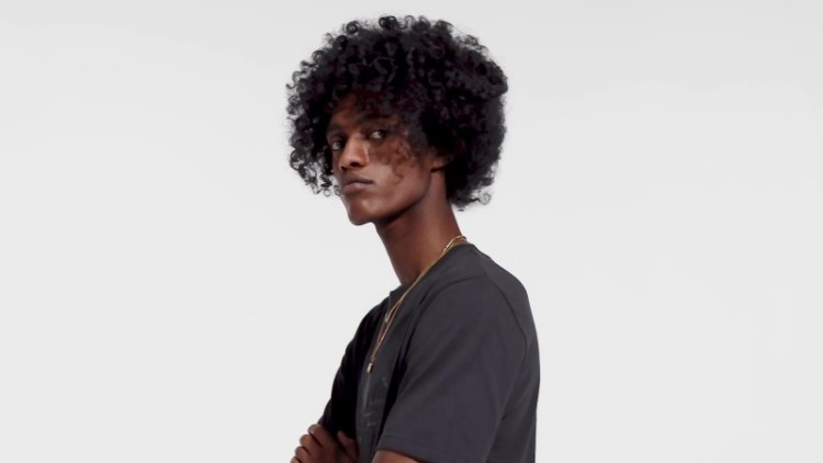 Camiseta Preta Com Monograma Adidas