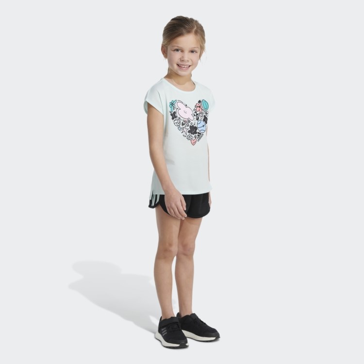 Conjunto Camiseta Estampada E Shorts Em Malha Ice Mint Adidas
