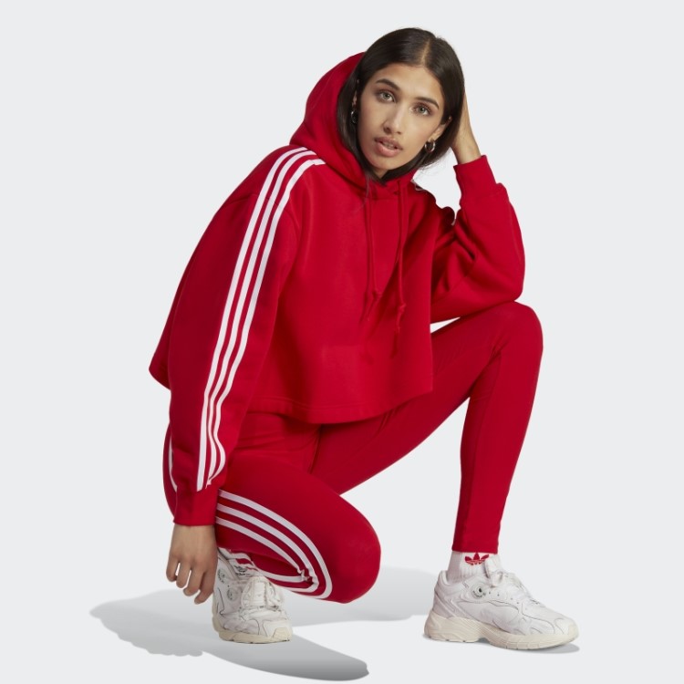 Adidas Adicolor Classics Crop Hoodie Escarlate