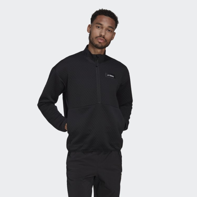 Velo Preto Adidas Terrex Caminhada Meio Zíper