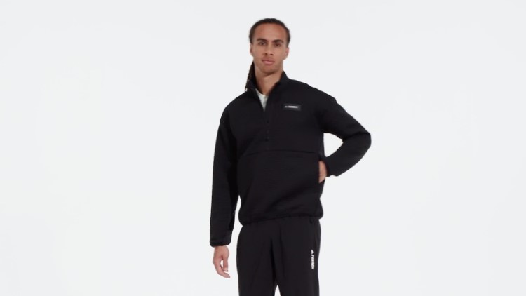 Velo Preto Adidas Terrex Caminhada Meio Zíper