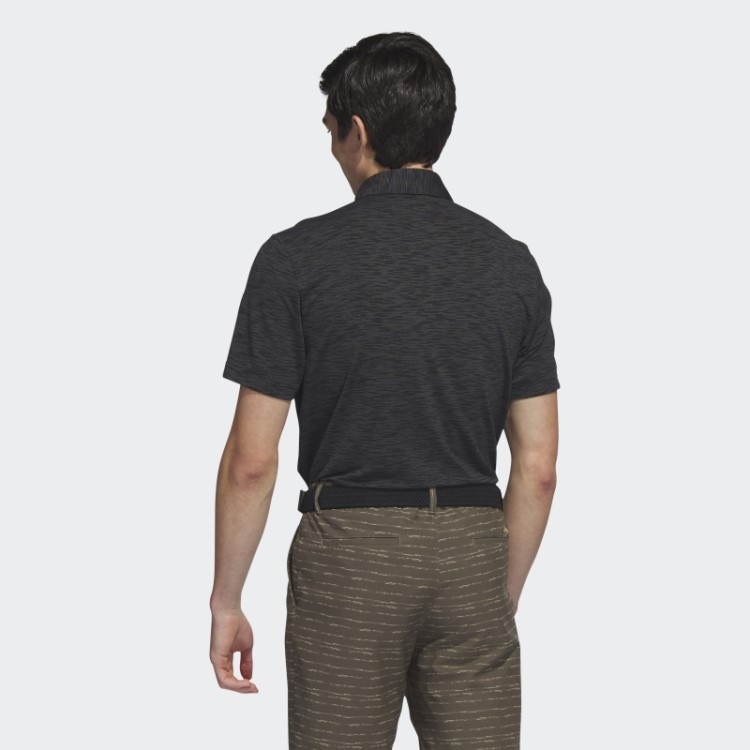 Camisa Polo De Golfe Space Dye Adidas Preta
