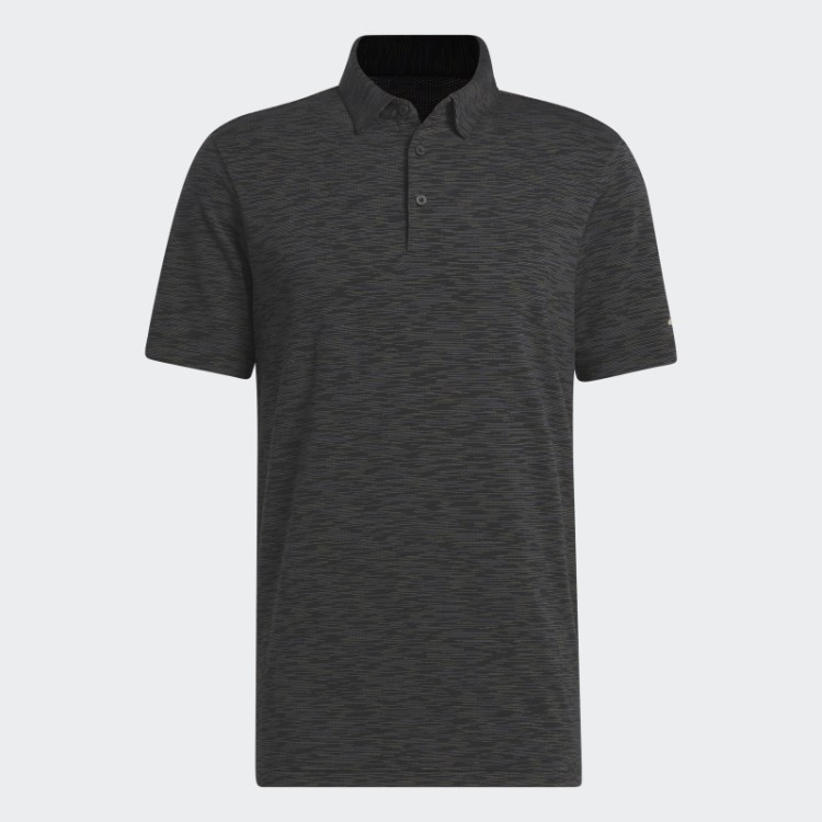 Camisa Polo De Golfe Space Dye Adidas Preta