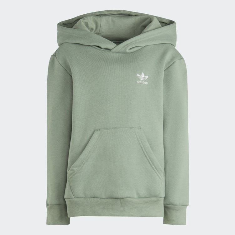 Moletom Com Capuz Adicolor Conjunto Verde Prata Adidas
