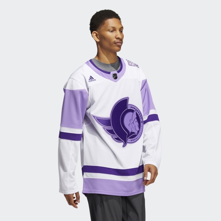 Adidas White Senators Hockey Fights Jersey Jersey