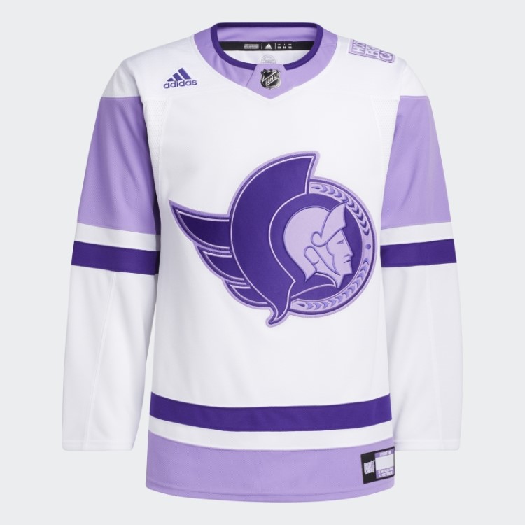 Adidas White Senators Hockey Fights Jersey Jersey
