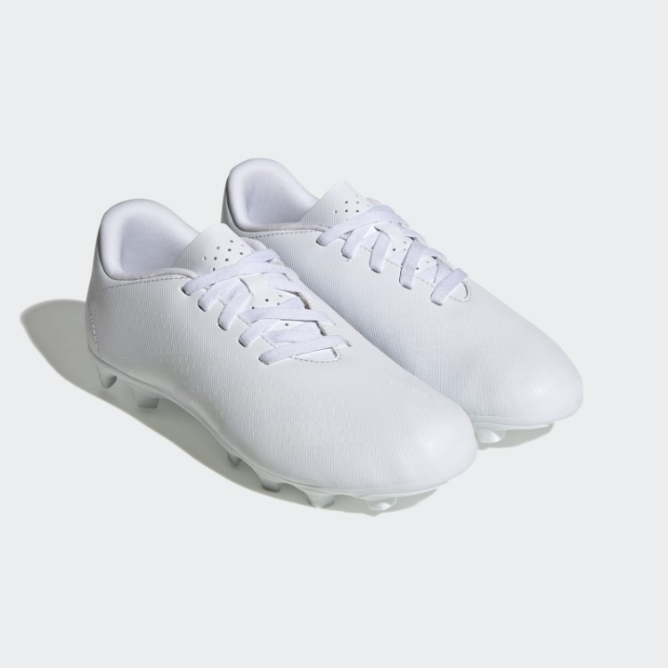 Precisão Do Predador Branco.4 Chuteiras De Futebol De Solo Flexível Adidas