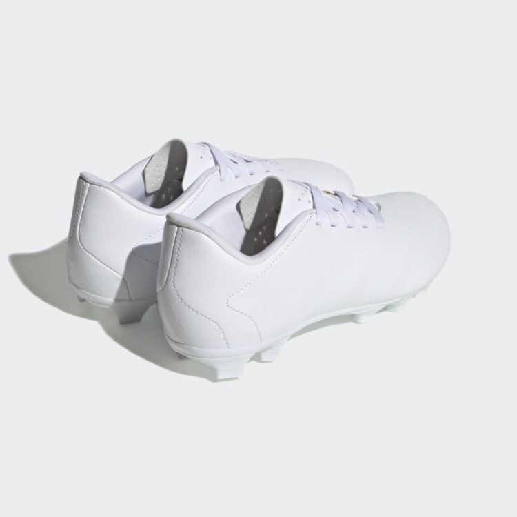 Precisão Do Predador Branco.4 Chuteiras De Futebol De Solo Flexível Adidas