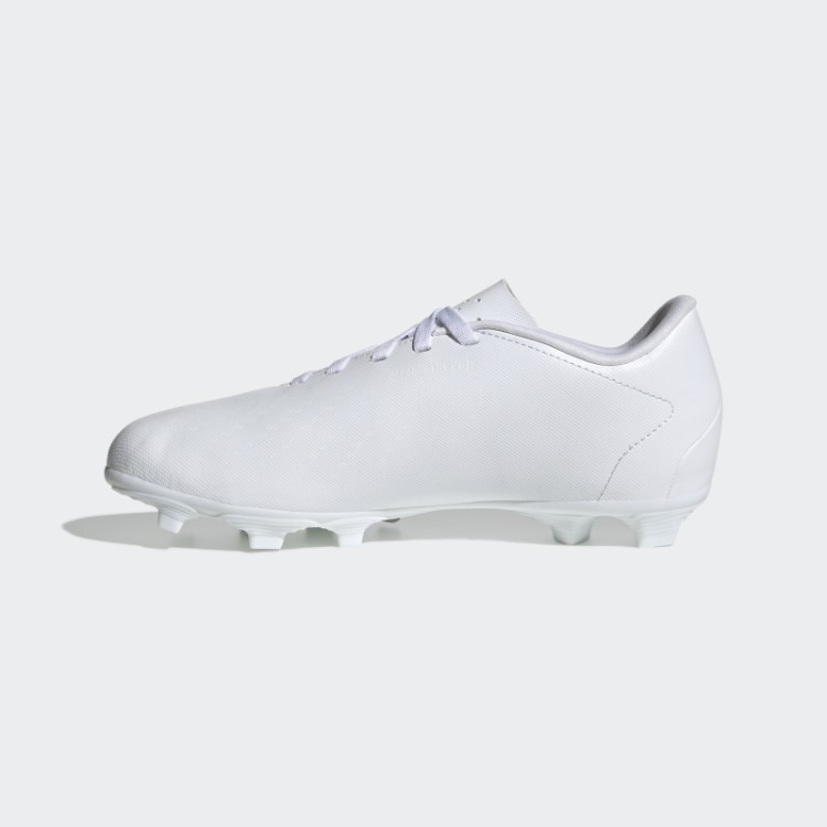 Precisão Do Predador Branco.4 Chuteiras De Futebol De Solo Flexível Adidas