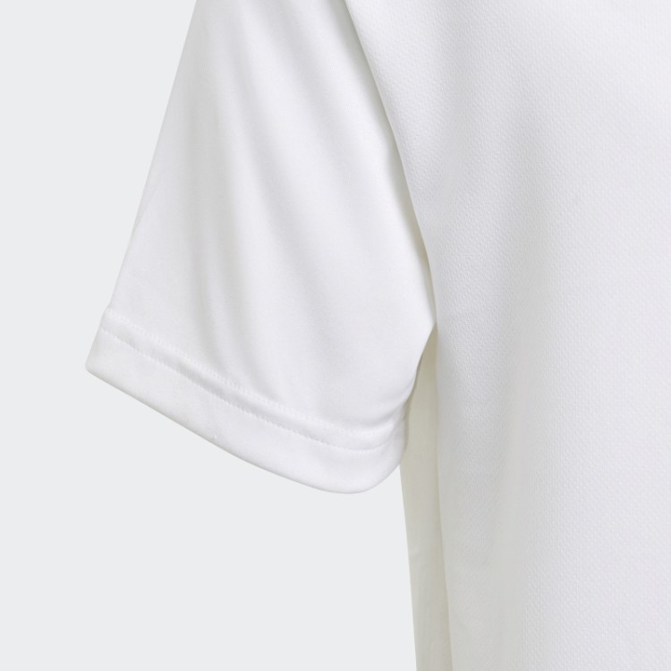 Adidas Branco Aeroready Projetado Para Mover Grande Camiseta Com Logotipo