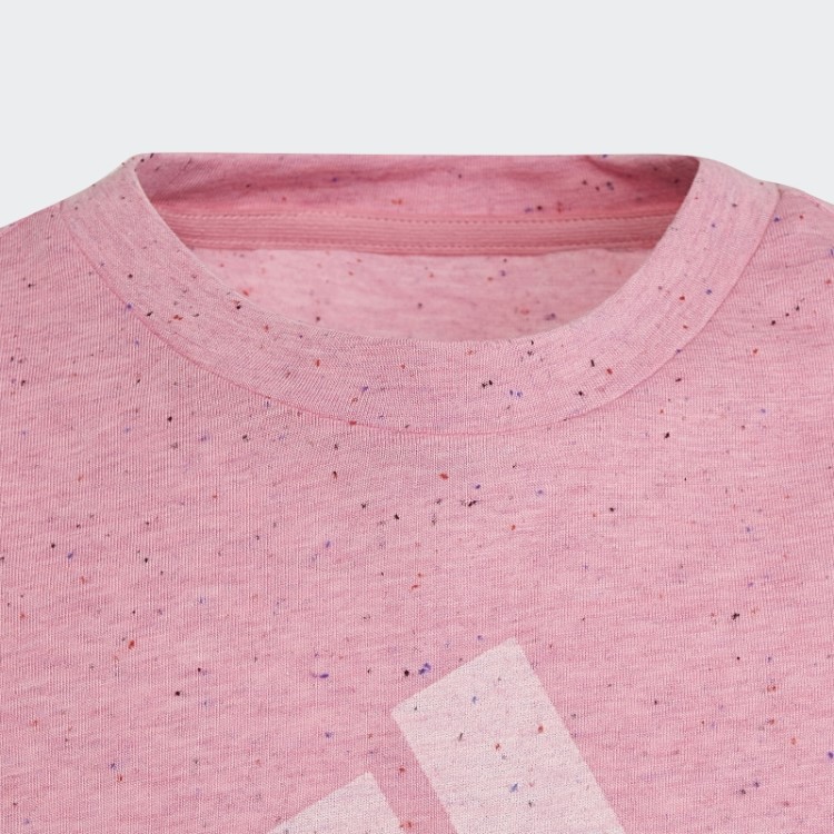 Camiseta Rosa Adidas Future Icons De Algodão Com Distintivo Solto De Esporte