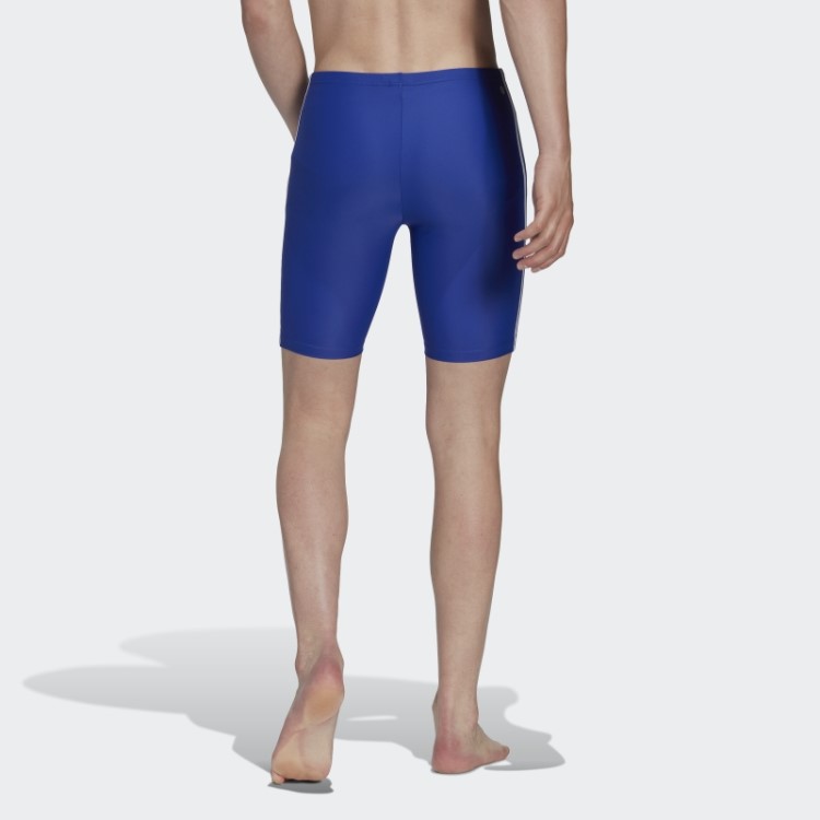 Adidas Blue Classic 3 Stripes Swim Jammers