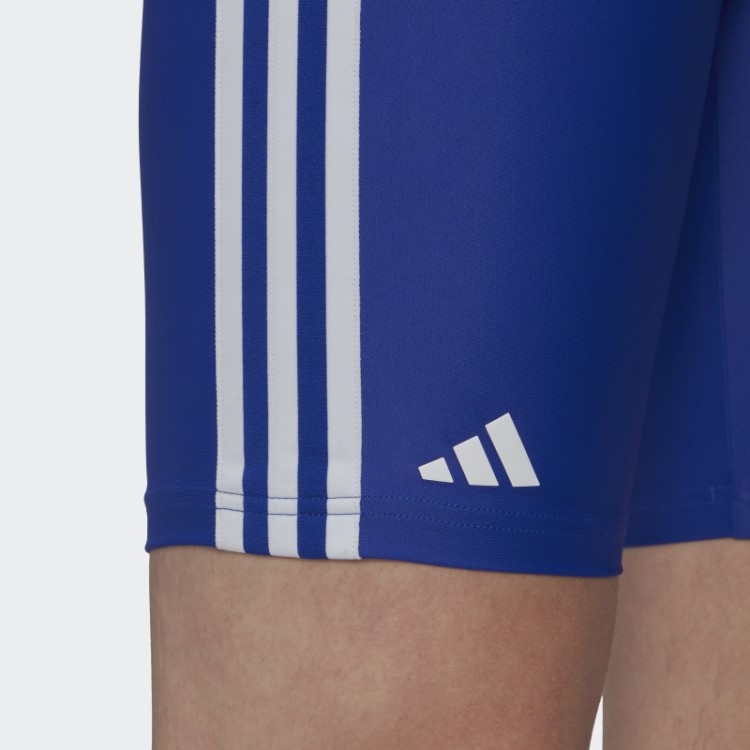 Adidas Blue Classic 3 Stripes Swim Jammers