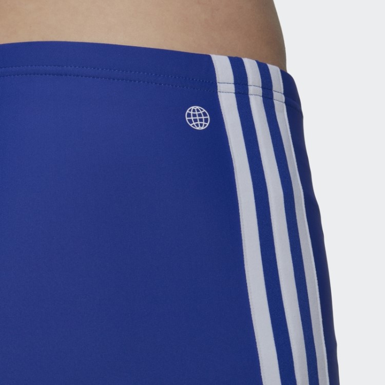 Adidas Blue Classic 3 Stripes Swim Jammers