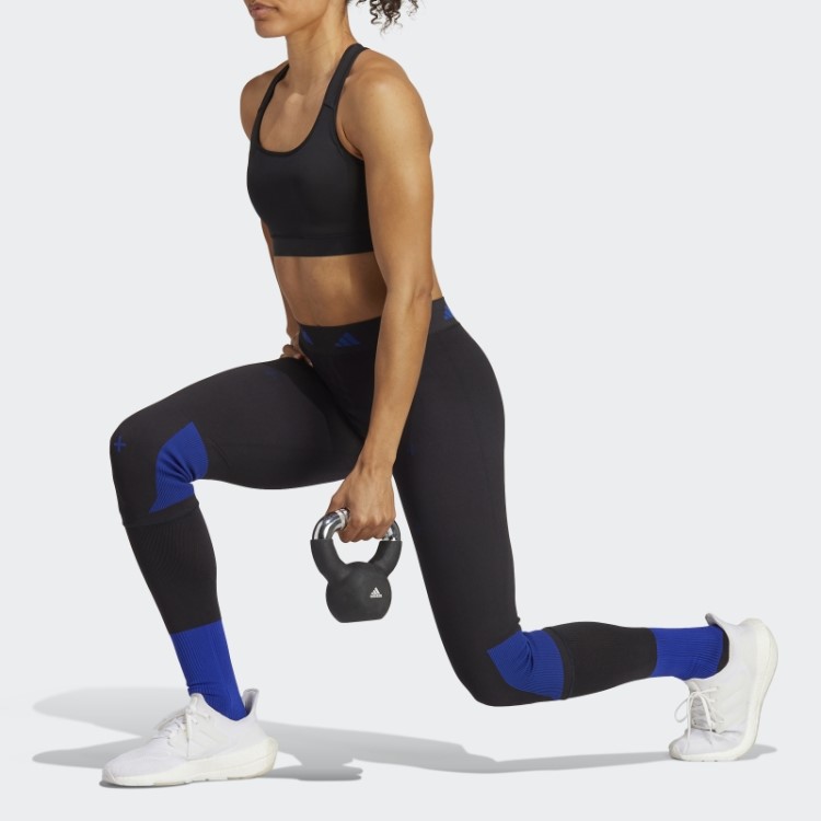 Legging Sem Costura Preta Adidas Techfit Recharge