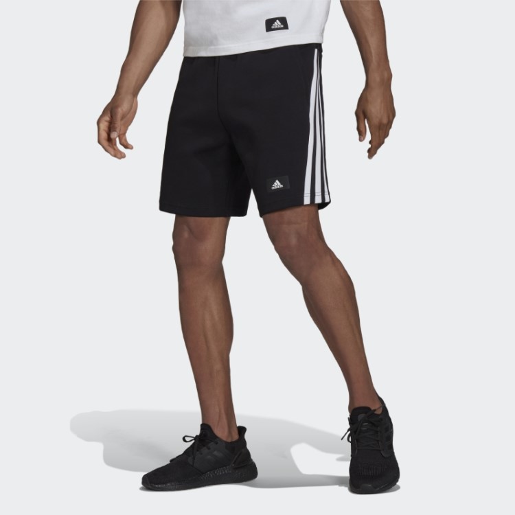 Calção Adidas Sportswear Future Icons Com As 3 Riscas Preto Quente