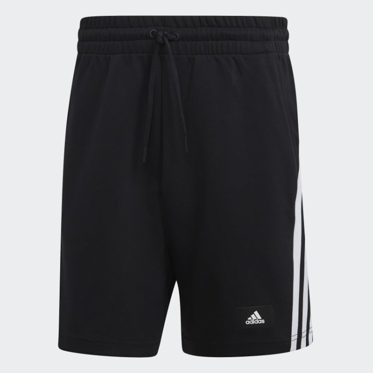 Calção Adidas Sportswear Future Icons Com As 3 Riscas Preto Quente