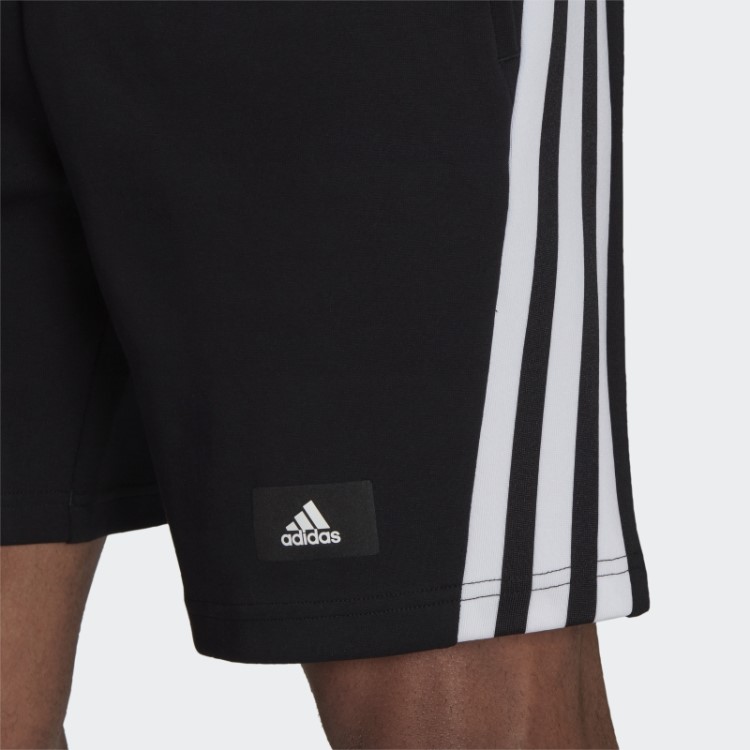 Calção Adidas Sportswear Future Icons Com As 3 Riscas Preto Quente