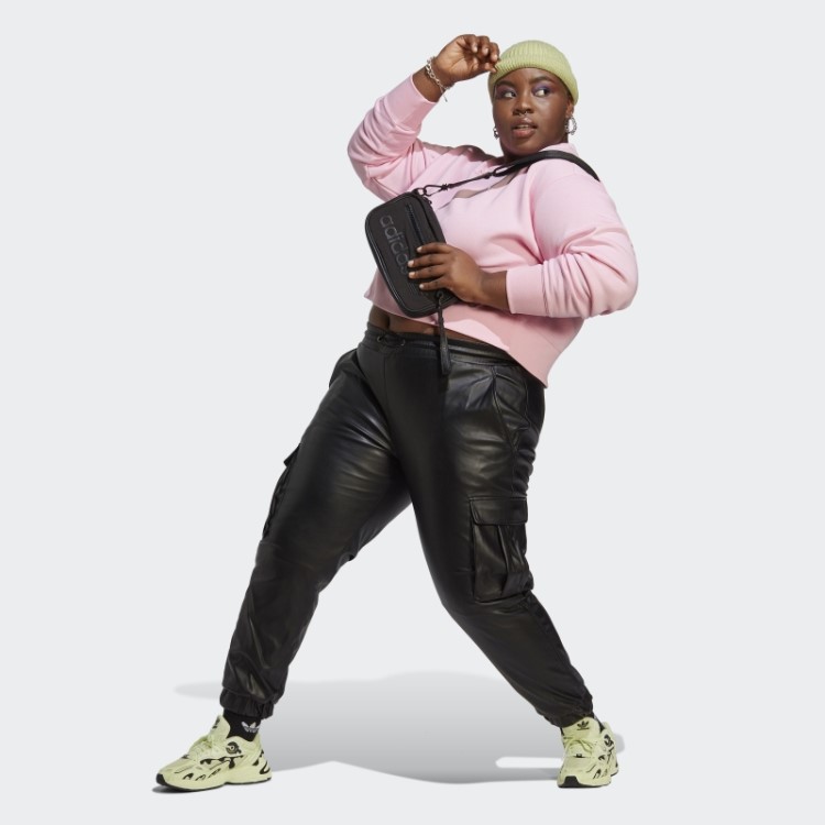 Moletom Adicolor Essentials Crew (plus Size) Rosa Verdadeiro Adidas