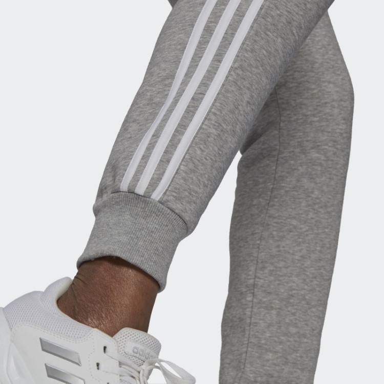 Calça De Lã Adidas Cinza Médio Essencial Com As Três Listras