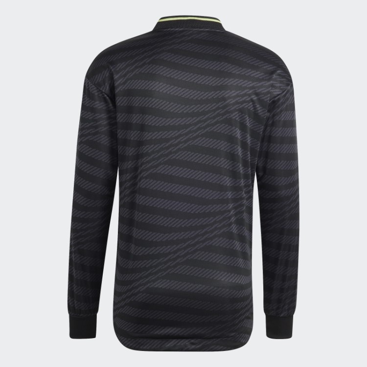 Adidas Preto Real Madrid 22/23 Manga Longa Terceira Camisa Autêntica