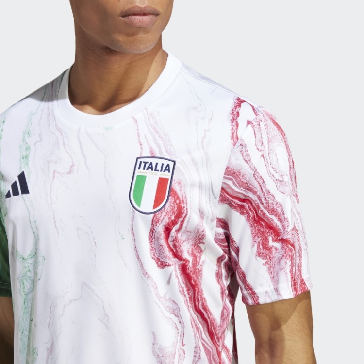 Camisa Vermelha Adidas Italia Pré-jogo Quente