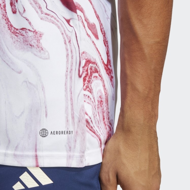 Camisa Vermelha Adidas Italia Pré-jogo Quente