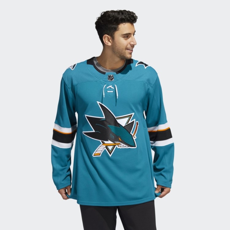 Adidas Sharks Home Autêntico Jersey Azul Turquesa
