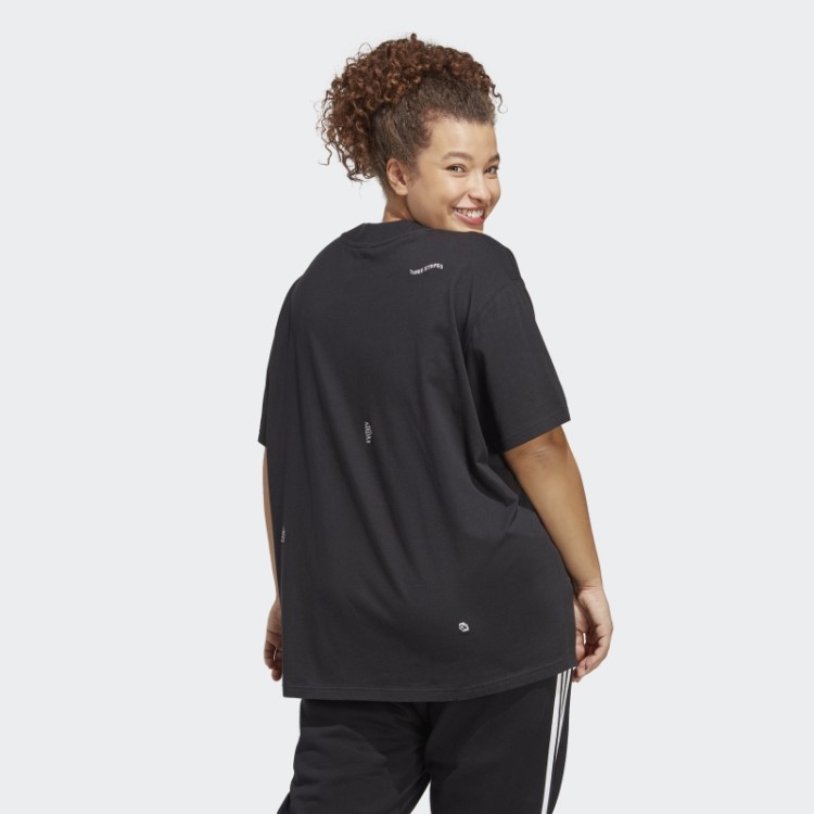 Camiseta Boyfriend Com Estampas Inspiradas Em Cristais Curativos (tamanho Grande) Preta Adidas