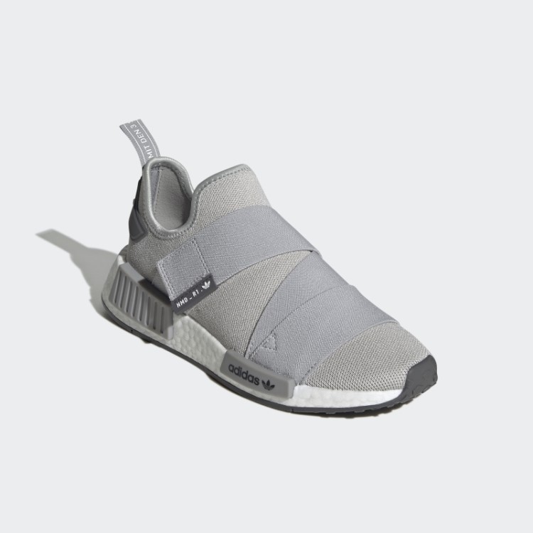 Sapato Cinza Adidas Nmd-r1 Com Tiras
