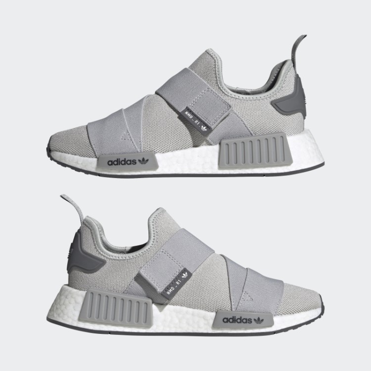 Sapato Cinza Adidas Nmd-r1 Com Tiras