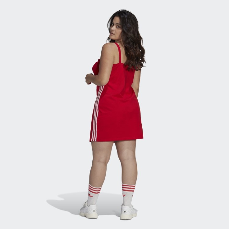 Adidas Adicolor Classics Vestido De Verão Justo (tamanho Grande) Escarlate