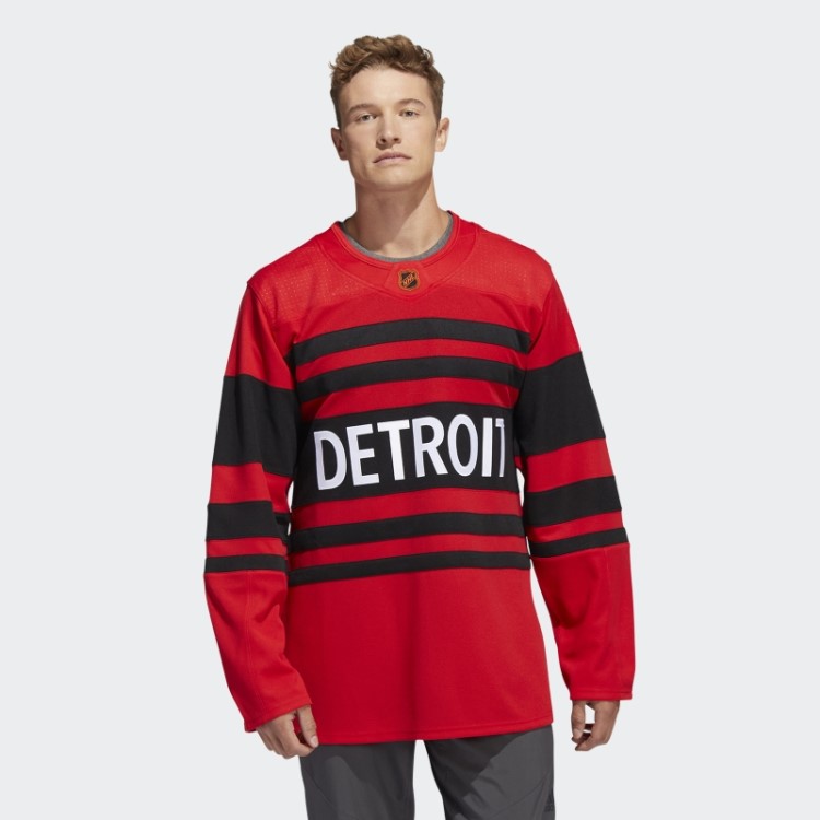 Adidas Red Red Wings Autentic Reverse Retro Wordmark Jersey